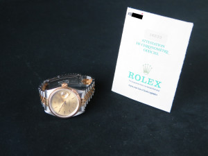 Rolex Datejust Gold/Steel Champagne Dial 16233