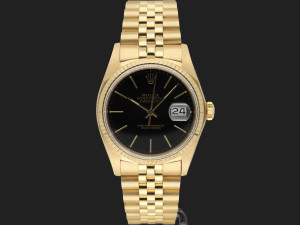 Rolex Datejust Yellow Gold Black Dial 16018