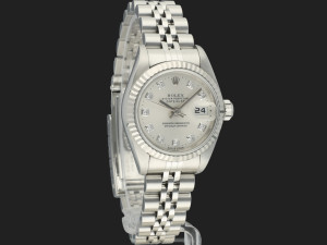 Rolex Lady-Datejust 26 Silver Diamond Dial 69174