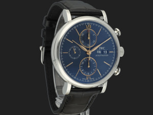 IWC Portofino Chronograph Blue Dial IW391036 NEW