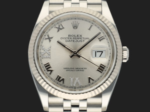 Rolex Datejust 36 Silver Diamond Dial 126234