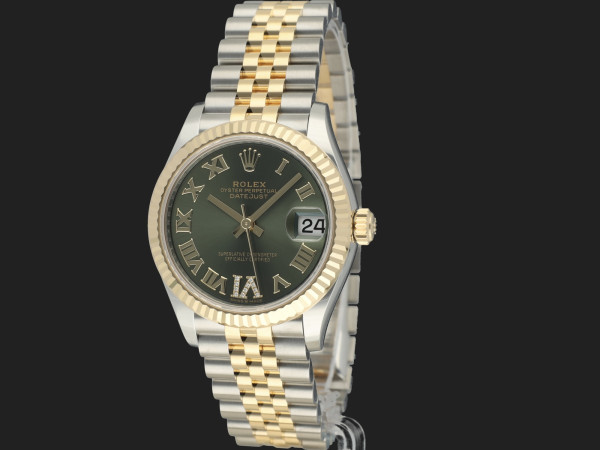 Rolex - Datejust 31 Gold/Steel Green Diamond Dial 278273 NEW