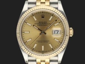 Rolex Datejust 36 Gold/Steel Champagne Dial 126233 