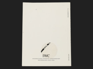 IWC Aquatimer Chronograph Galapagos Islands Booklet   