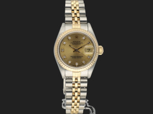 Rolex Lady-Datejust 26 Champagne Diamond Dial 69173