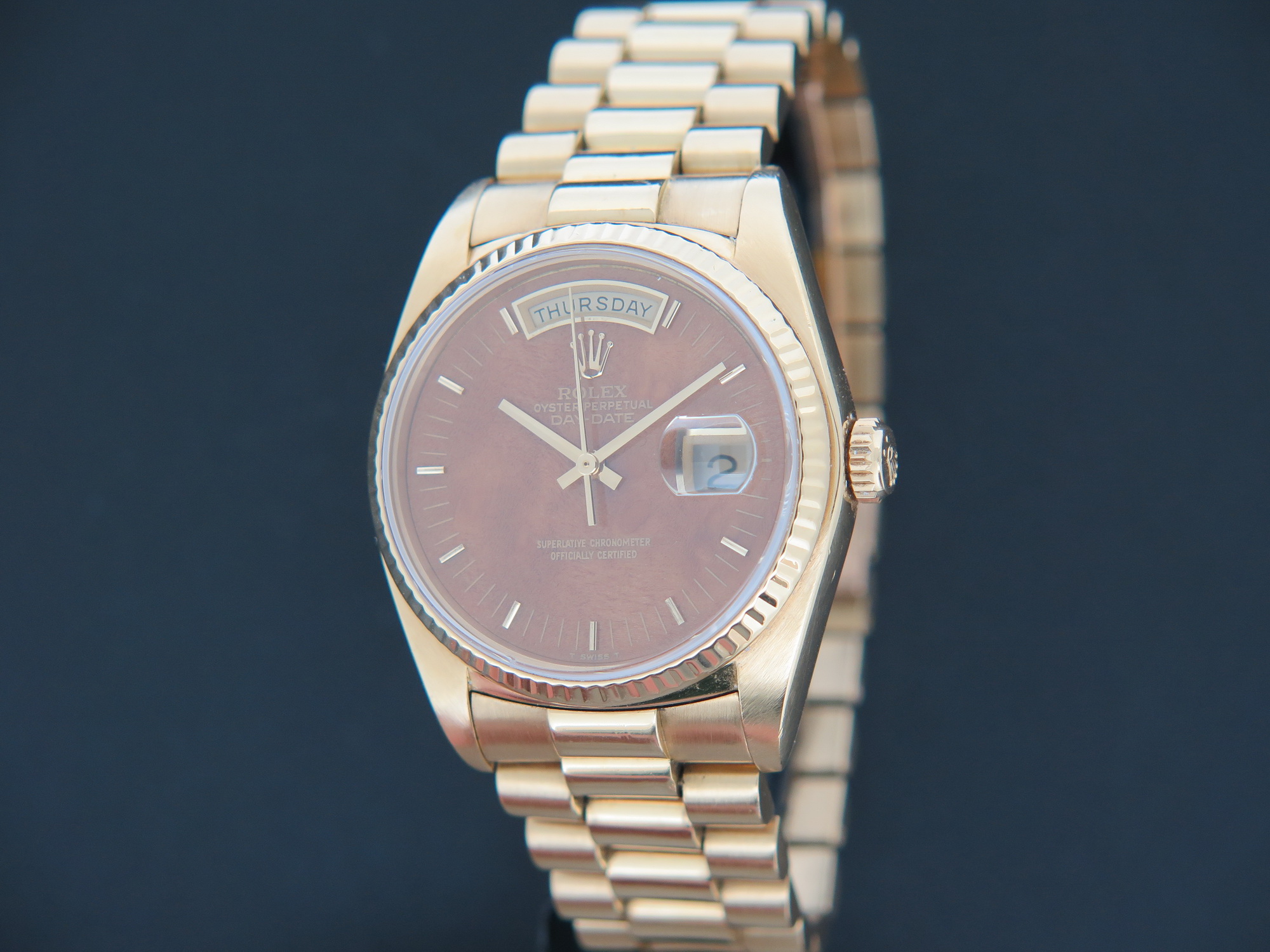 Rolex 18038 wood dial sale