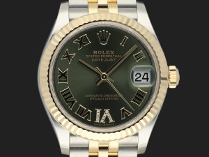 Rolex Datejust 31 Gold/Steel Green Diamond Dial 278273 NEW