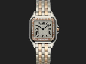 Cartier Panthere MM Rose Gold / Steel Diamond Bezel W3PN0007 NEW