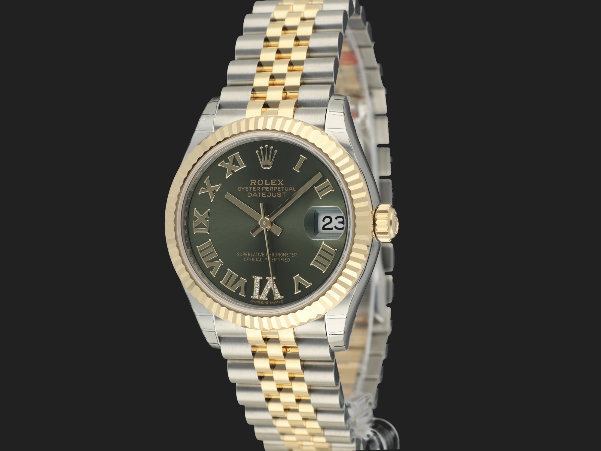 Rolex discount groen goud