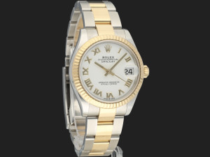 Rolex Datejust 31 Gold/Steel White Roman Dial 278273