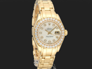 Rolex Lady-Datejust Pearlmaster 29 Yellow Gold MOP Diamond Dial 69298