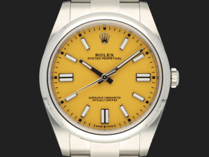 Rolex Oyster Perpetual 41 Yellow Dial 124300 NEW