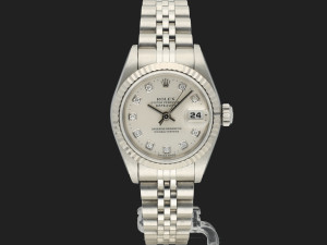 Rolex Lady Datejust Silver Diamond Dial 69174