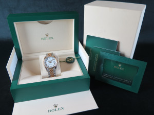 Rolex Datejust Gold/Steel White Roman Dial 126233