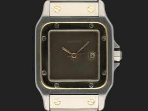 Cartier Santos Carree Automatic Gold/Steel Slate Dial 2961