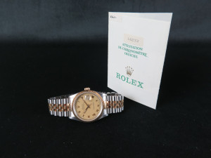 Rolex Datejust Gold/Steel Champagne Roman Dial 16233 