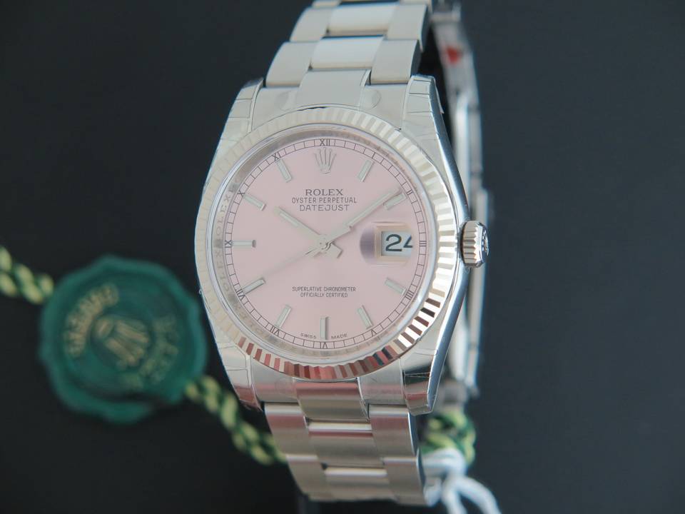 Rolex Datejust 116234 NEW Pink Dial Uhren Filipucci Juwelers