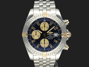 Breitling Chronomat Evolution Gold/Steel Black Dial B13356