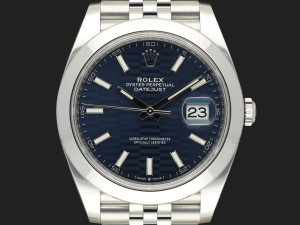 Rolex Datejust 41 Blue Motif Dial 126300 NEW