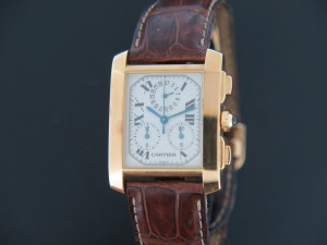 Cartier Tank Francaise Chronoflex Yellow Gold 1830 Watches