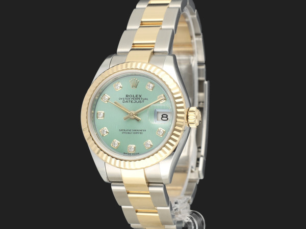 Rolex - Lady-Datejust Gold/Steel Mint Green Diamond Dial 279173