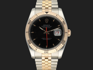 Rolex Datejust Turn-O-Graph Rose Gold/Steel Black Dial 116261