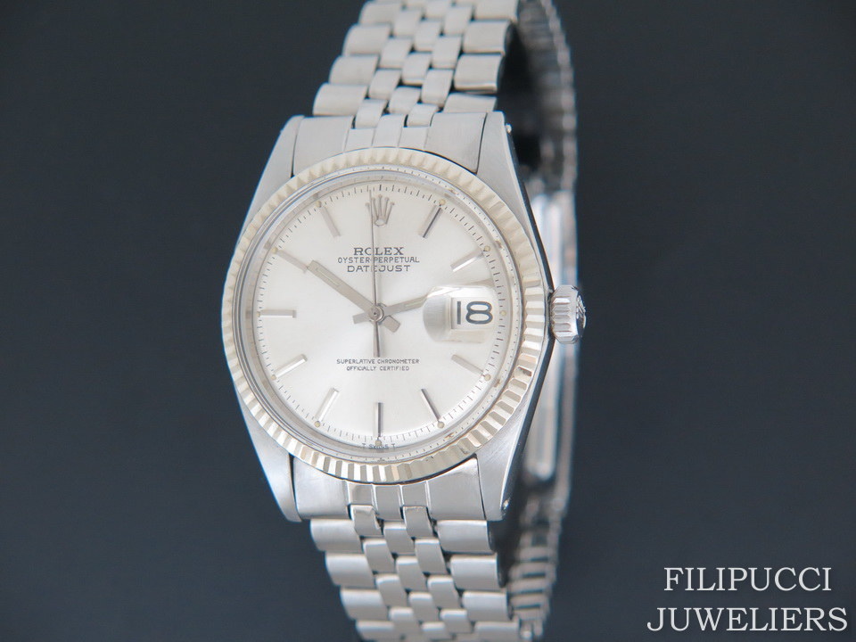 Rolex Datejust 1601 Silver Pie Pan Dial Watches Filipucci