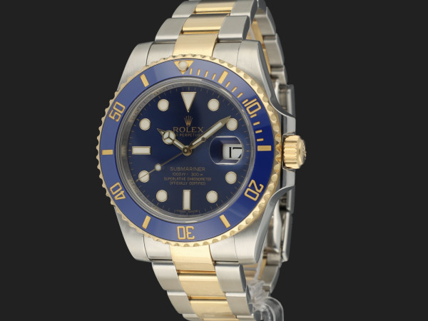 Rolex -  Submariner Date Gold/Steel Blue Dial 116613LB