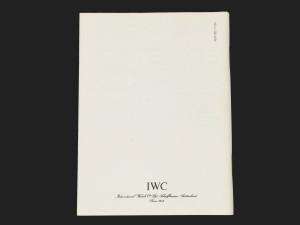 IWC Operating Instructions GST Aquatimer