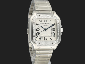 Cartier Santos Medium Diamond Bezel W4SA0005 