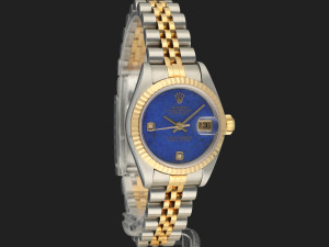 Rolex Lady Datejust Gold/Steel Lapis Lazuli Diamond Dial 79173