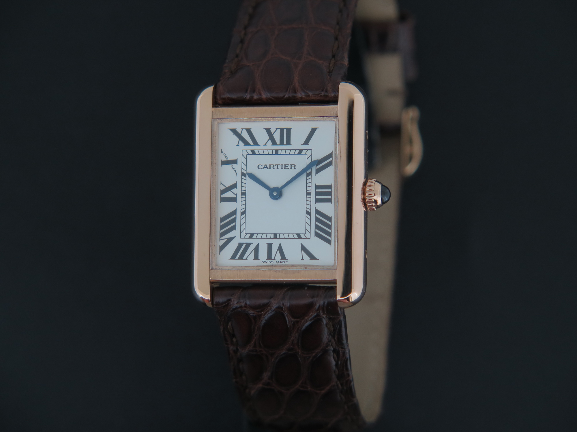 Cartier tank solo rose gold sale