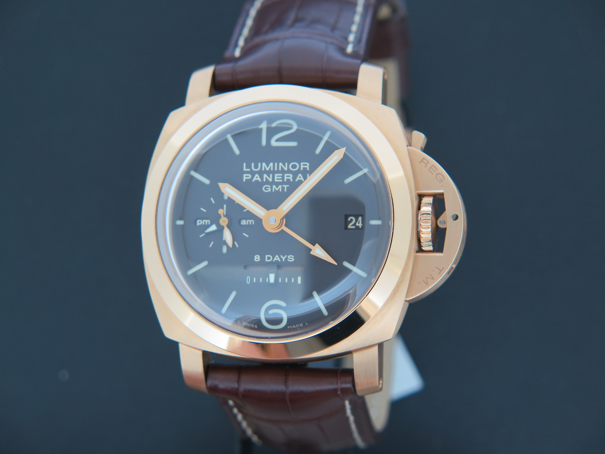 Panerai Luminor 1950 8 Days GMT Rose Gold PAM00289 OOR