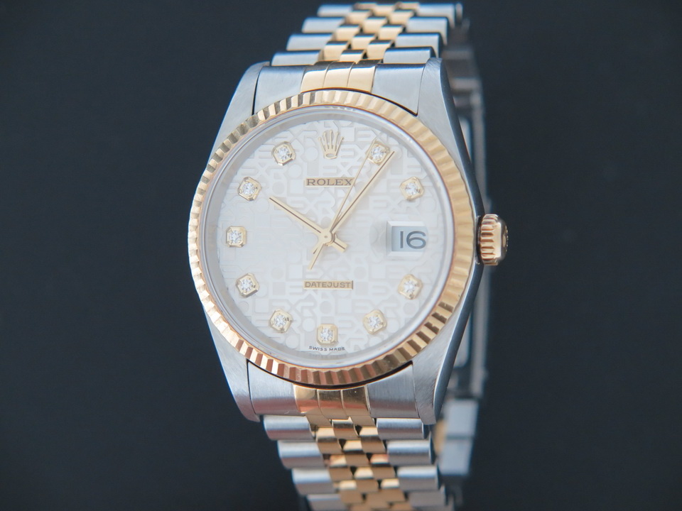 Rolex datejust silver store jubilee diamond dial