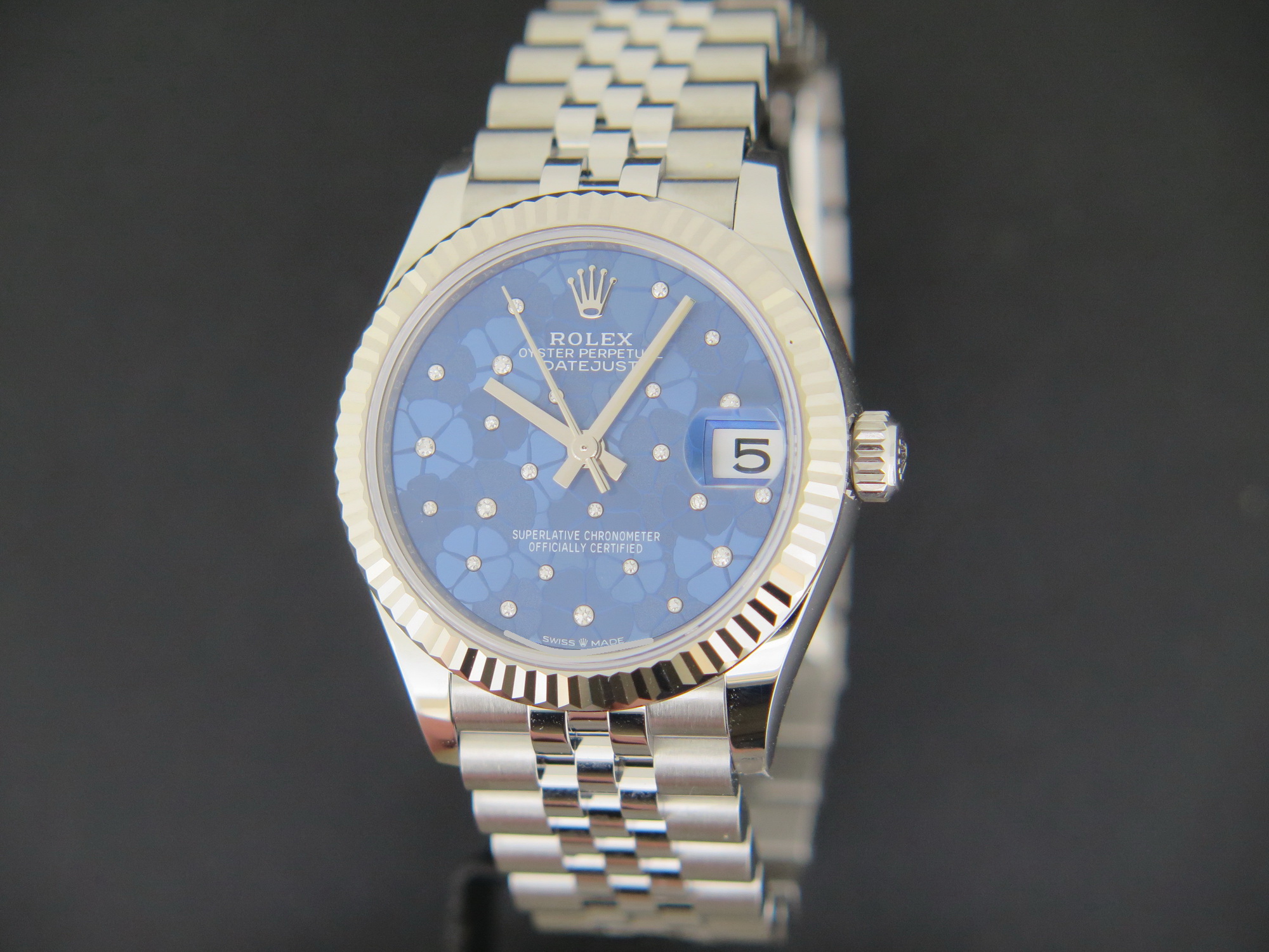 Rolex Datejust 31 Azzuro Floral Diamond Dial 278274 NEW