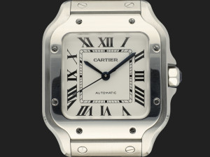 Cartier Santos Medium Silver Roman Dial WSSA0029