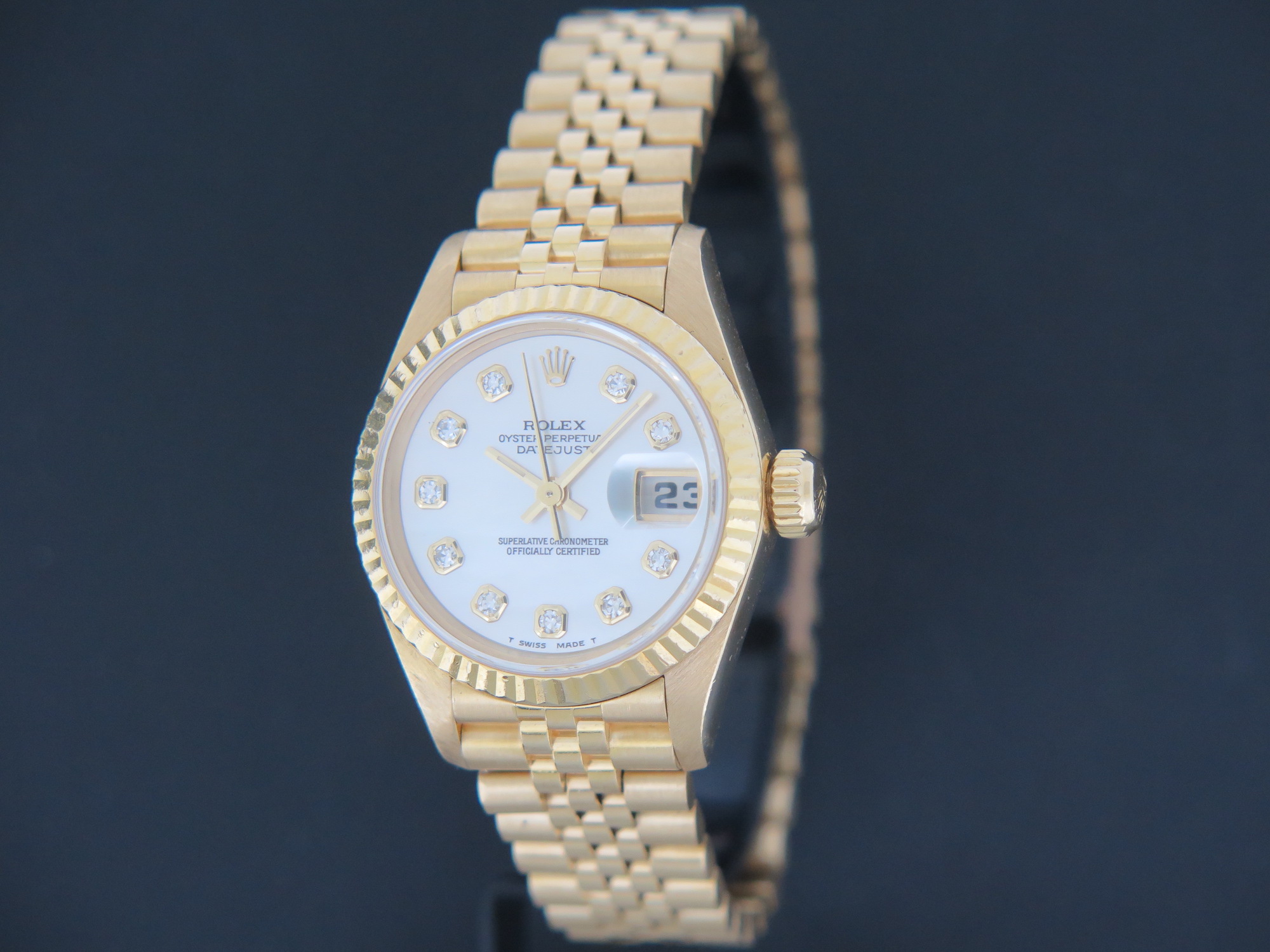 Rolex Lady Datejust Yellow Gold MOP Diamond Dial 69178 Horloges Filipucci Juweliers Maastricht