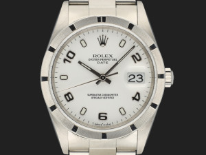 Rolex Date White Arab Dial 15210