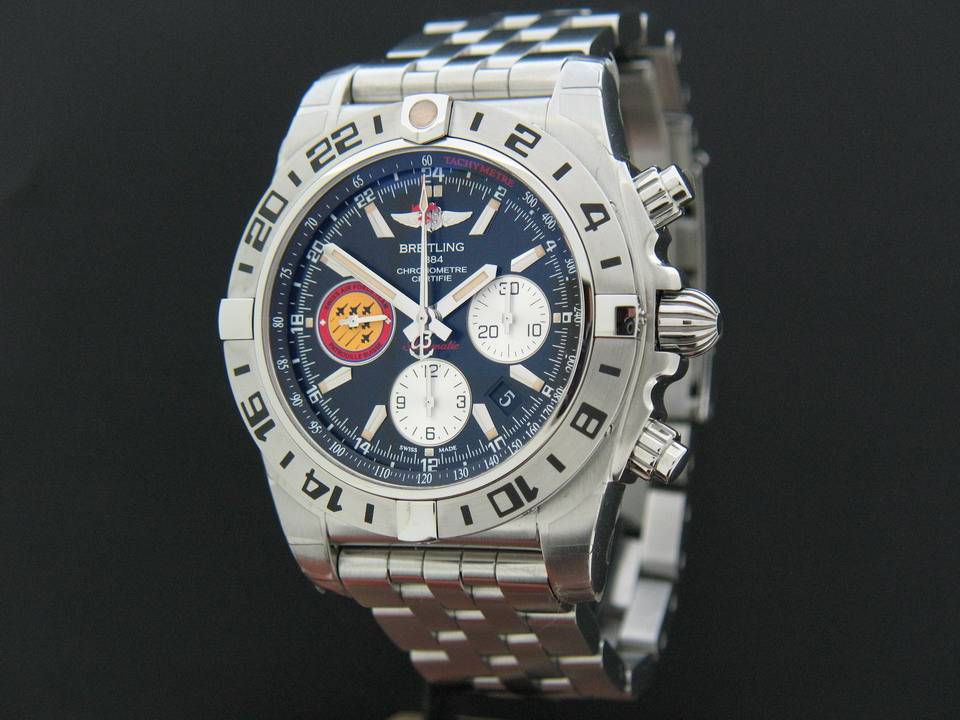 Breitling chronomat 44 gmt patrouille suisse 50th anniversary sale