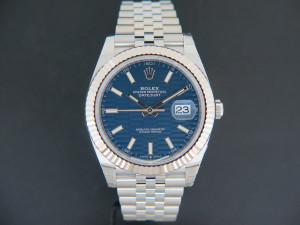 Rolex Datejust 41 Blue Motif Dial 126334 NEW  