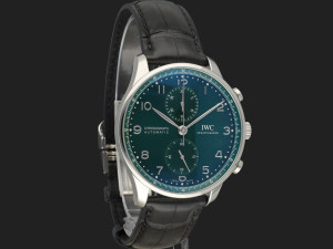 IWC Portugieser Chronograph Green Dial IW371615 NEW