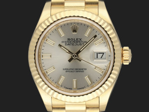 Rolex Datejust Lady 28 Yellow Gold Silver Dial 279178