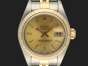 Rolex Lady-Datejust 26 Gold/Steel Champagne Dial 79173