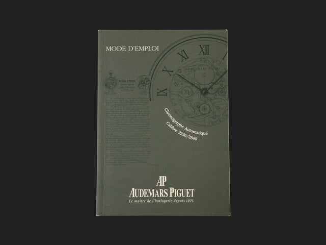 Audemars Piguet Instruction Manual Chronograph Automatique 2226/2840