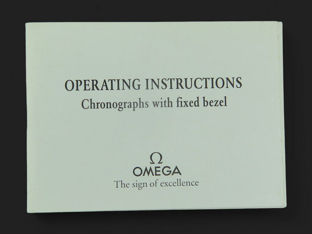 Omega Operating Instructions Booklet