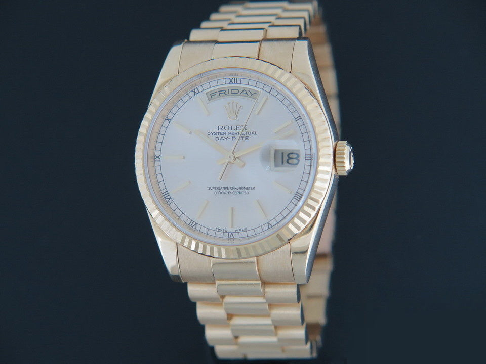 Rolex Day-Date Yellow Gold Silver Dial 118238 (1)
