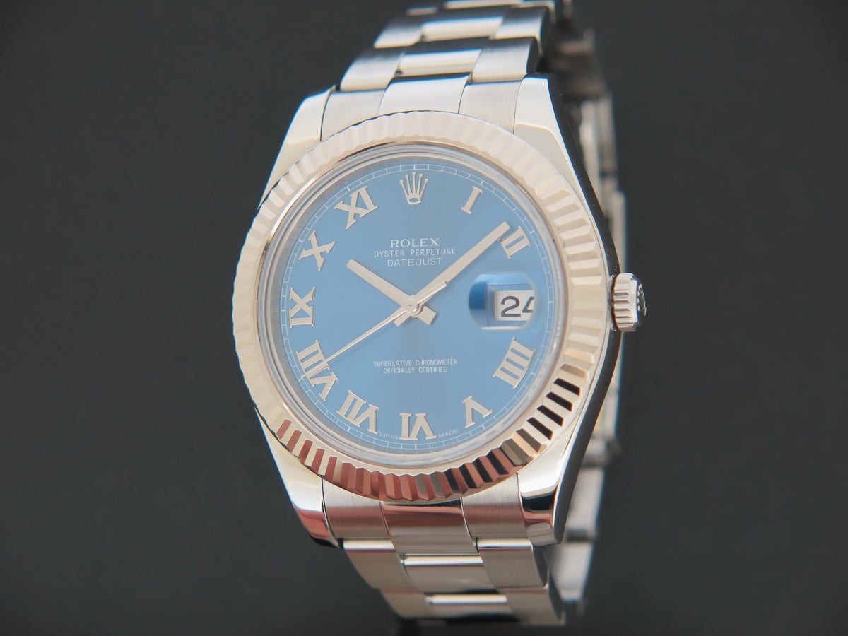 Rolex Datejust II Azzurro Dial 116334 (1)