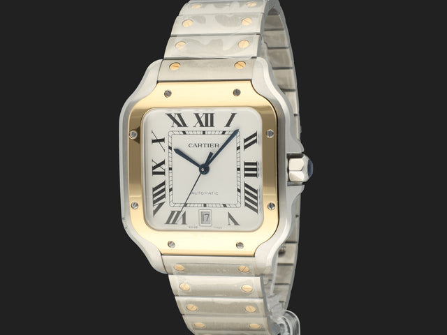 Cartier Santos Large Gold/Steel Roman Dial 99% NEW