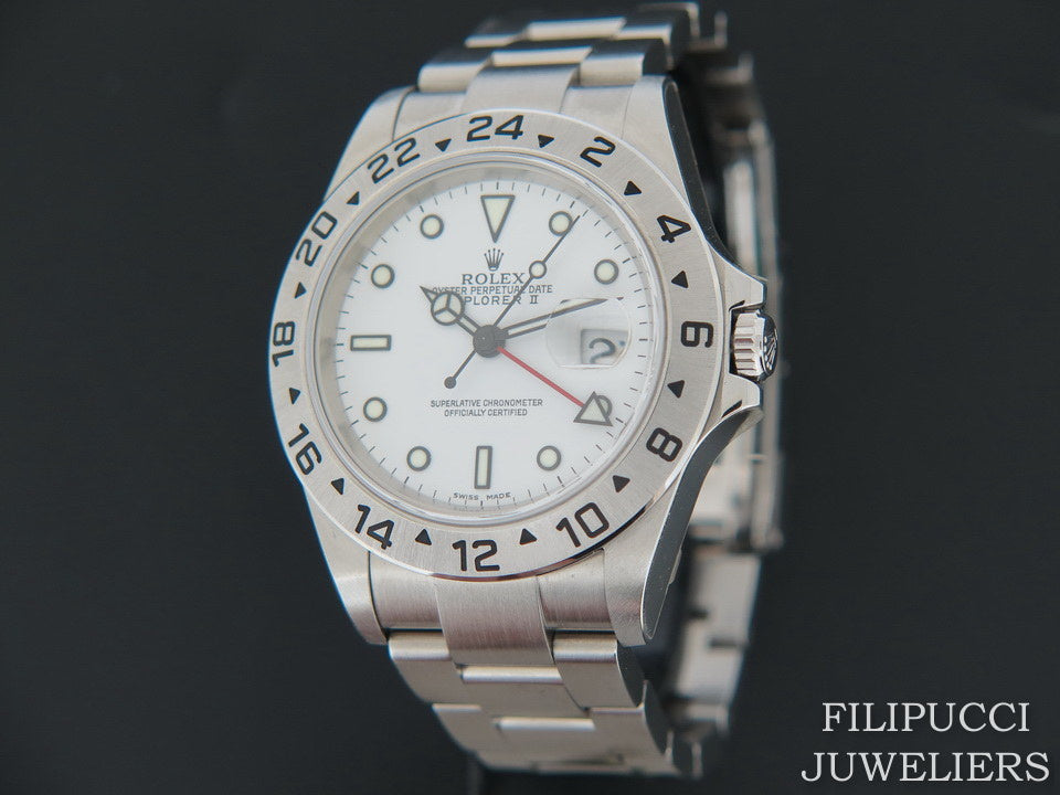 Rolex Explorer II White Dial 16570  D-Serial NOS With Stickers   (1)