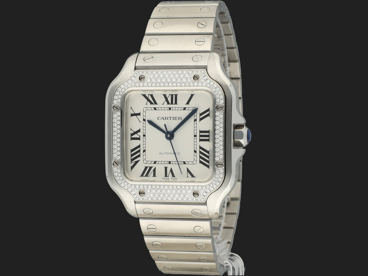 Cartier Santos Medium Diamond Bezel W4SA0005 (1)